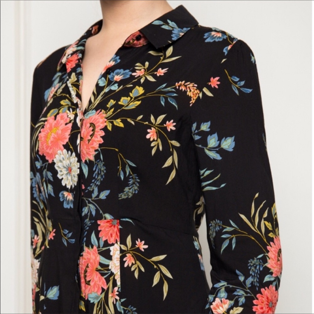 Zara Floral Black Maxi Dress - Picture 3 of 16